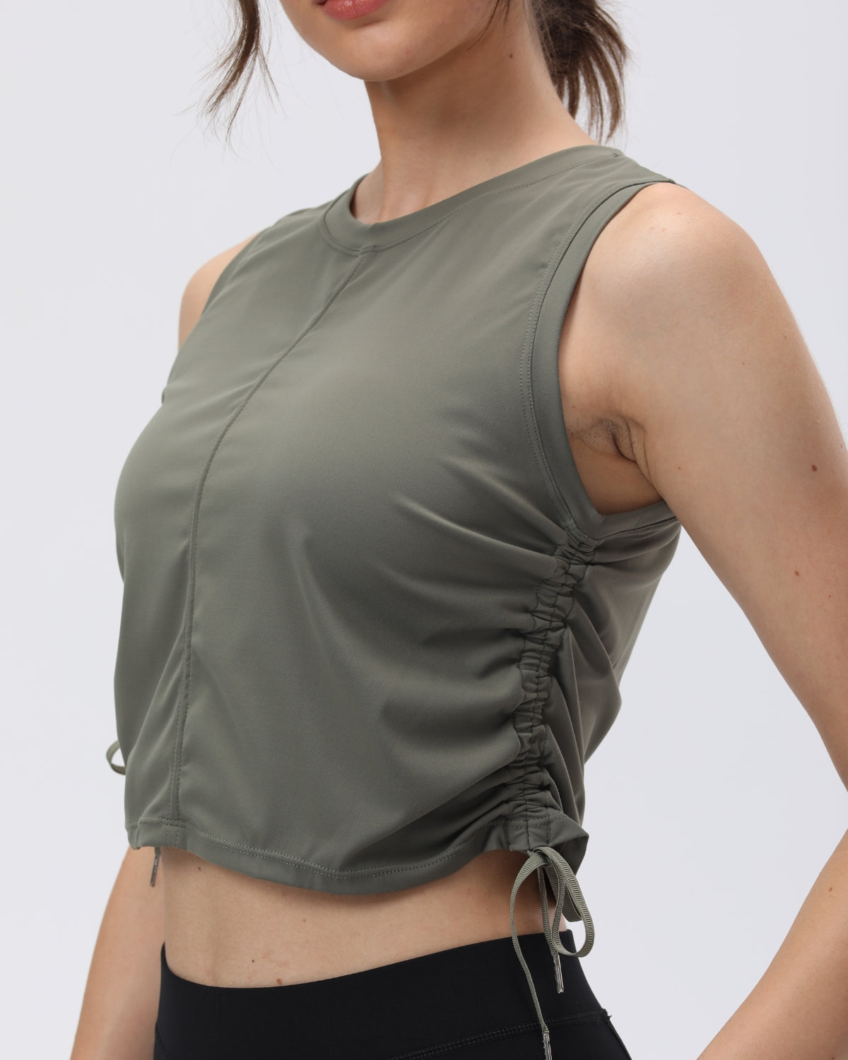 Adjustable Drawstring Side Yoga Tank Tops